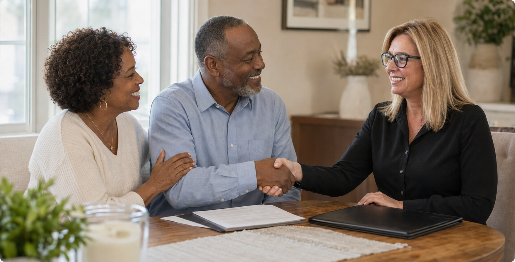 Denise Steffel assisting residential real estate clients with home sales and purchases